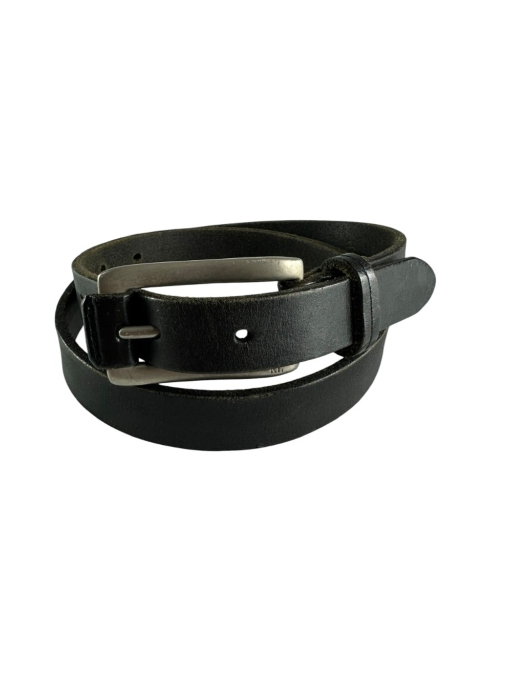Genuine Vintage POLO Ralph Lauren Black Belt Leather Unisex Dress Belt 90s M